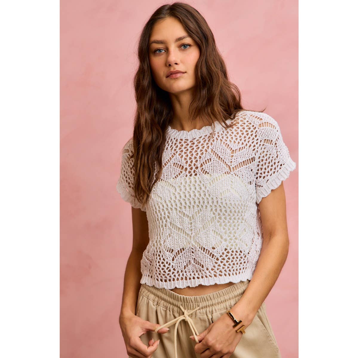 Coastal Breeze Crochet Sweater Top