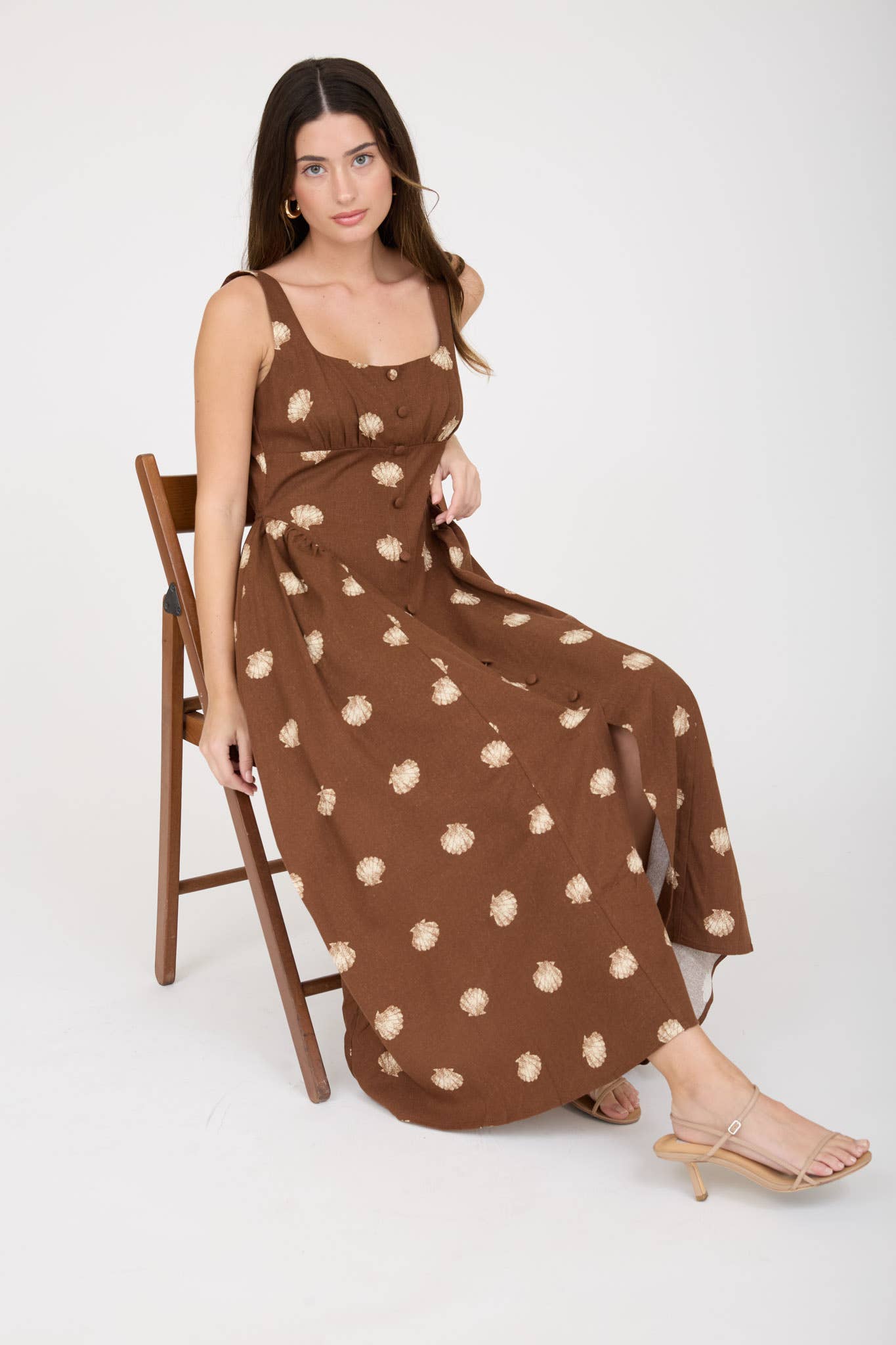 Seaside Muse Linen Midi Dress