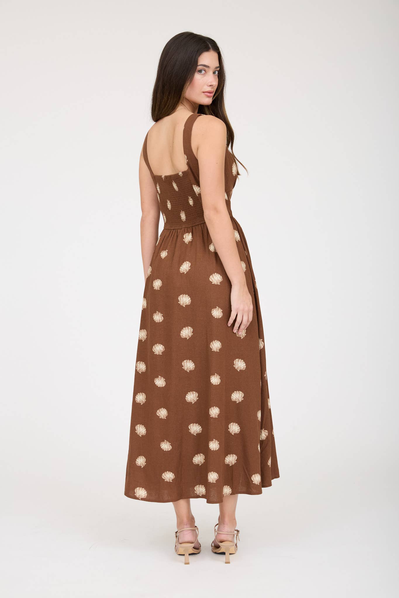 Seaside Muse Linen Midi Dress