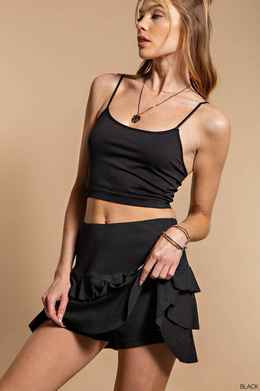 The Tennis Tramp Skort [black]