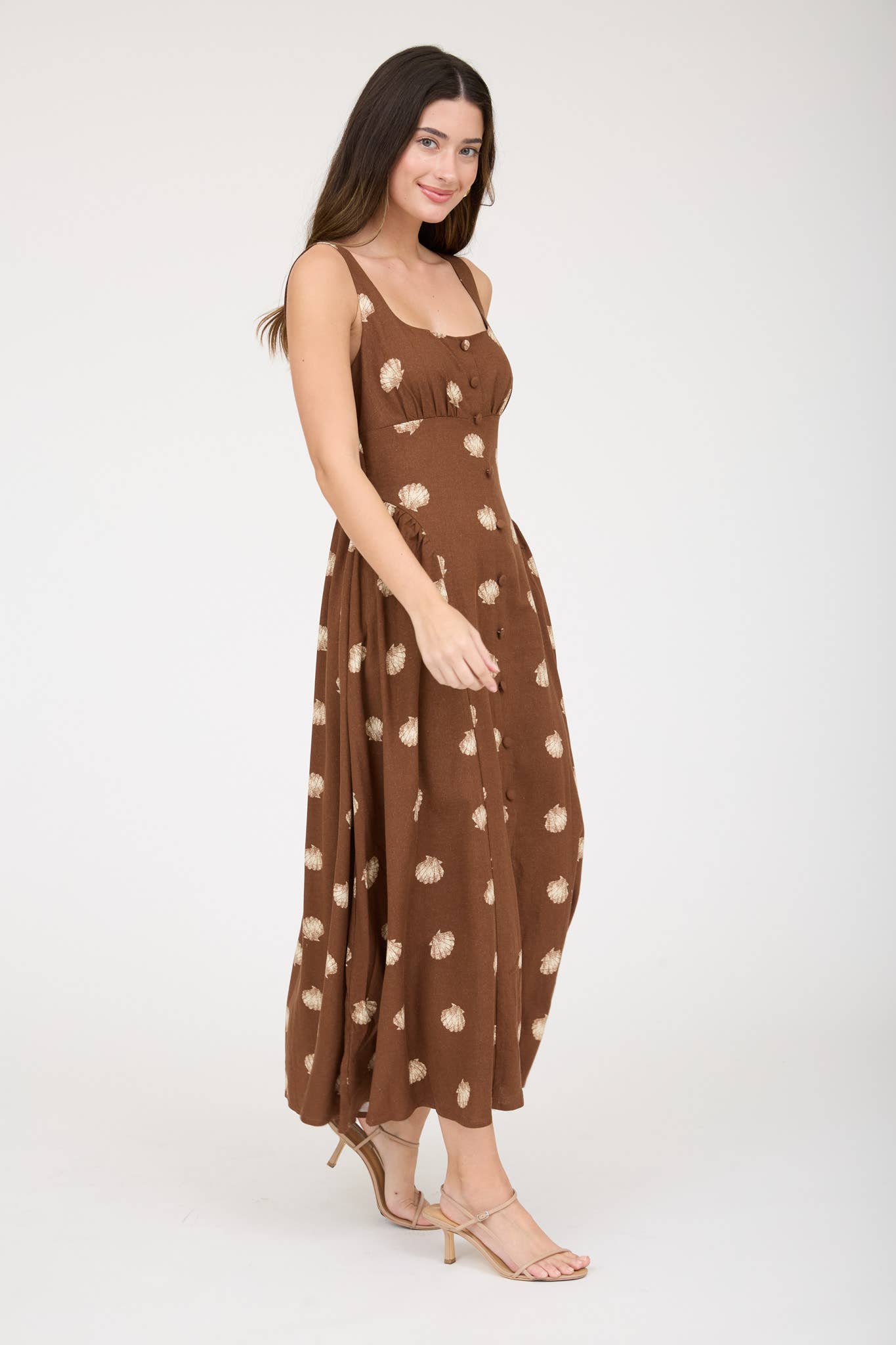 Seaside Muse Linen Midi Dress