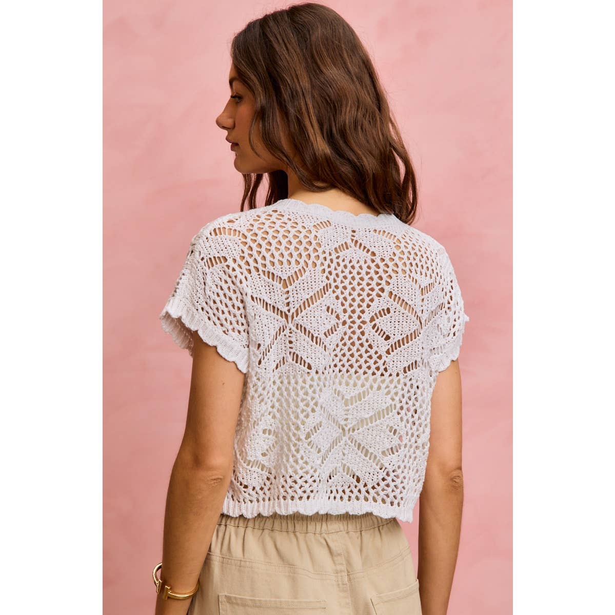 Coastal Breeze Crochet Sweater Top
