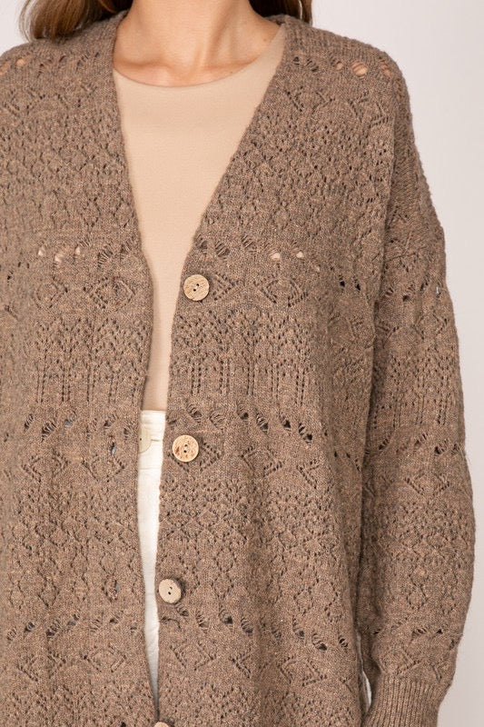 Dainty Pointelle Cardigan