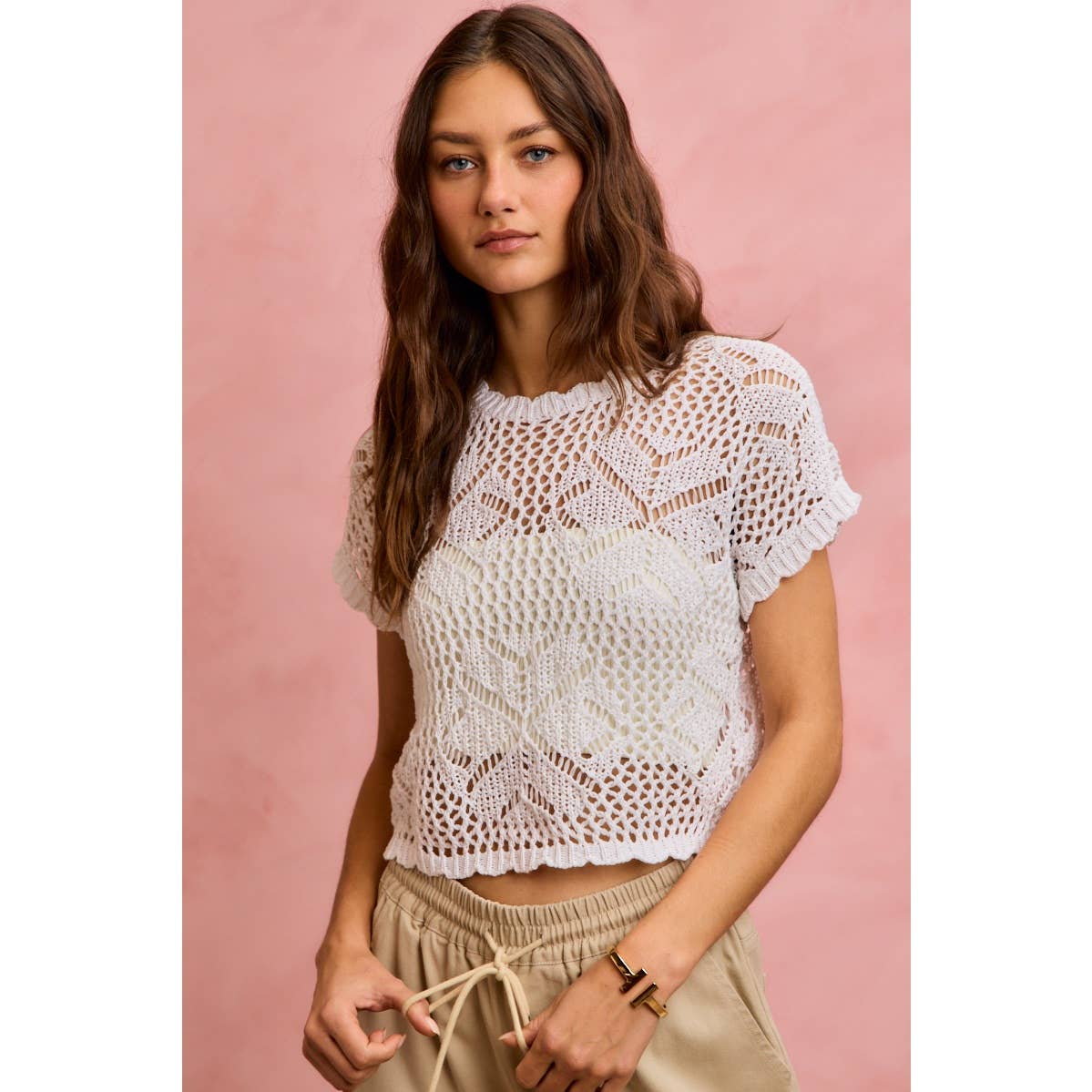 Coastal Breeze Crochet Sweater Top