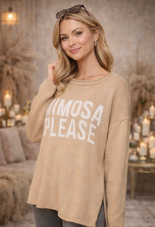 Mimosas Please Sweater [beige/ivory]