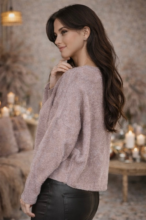 Cami Cozy Textured Cropped Sweater