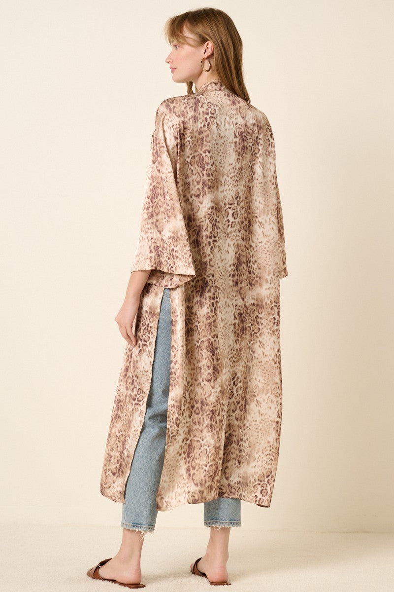 Wildly Luxe Silky Leopard Duster