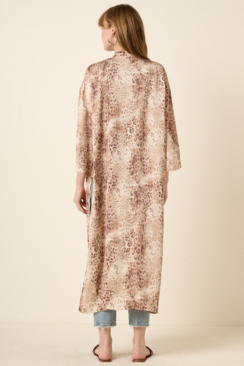 Wildly Luxe Silky Leopard Duster