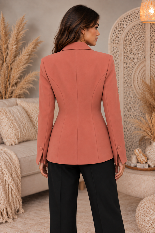 The Luxe Neutral Sculpted Blazer [deco rose]