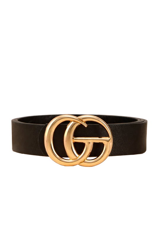 Classic Vegan Leather Belt with GO Buckle