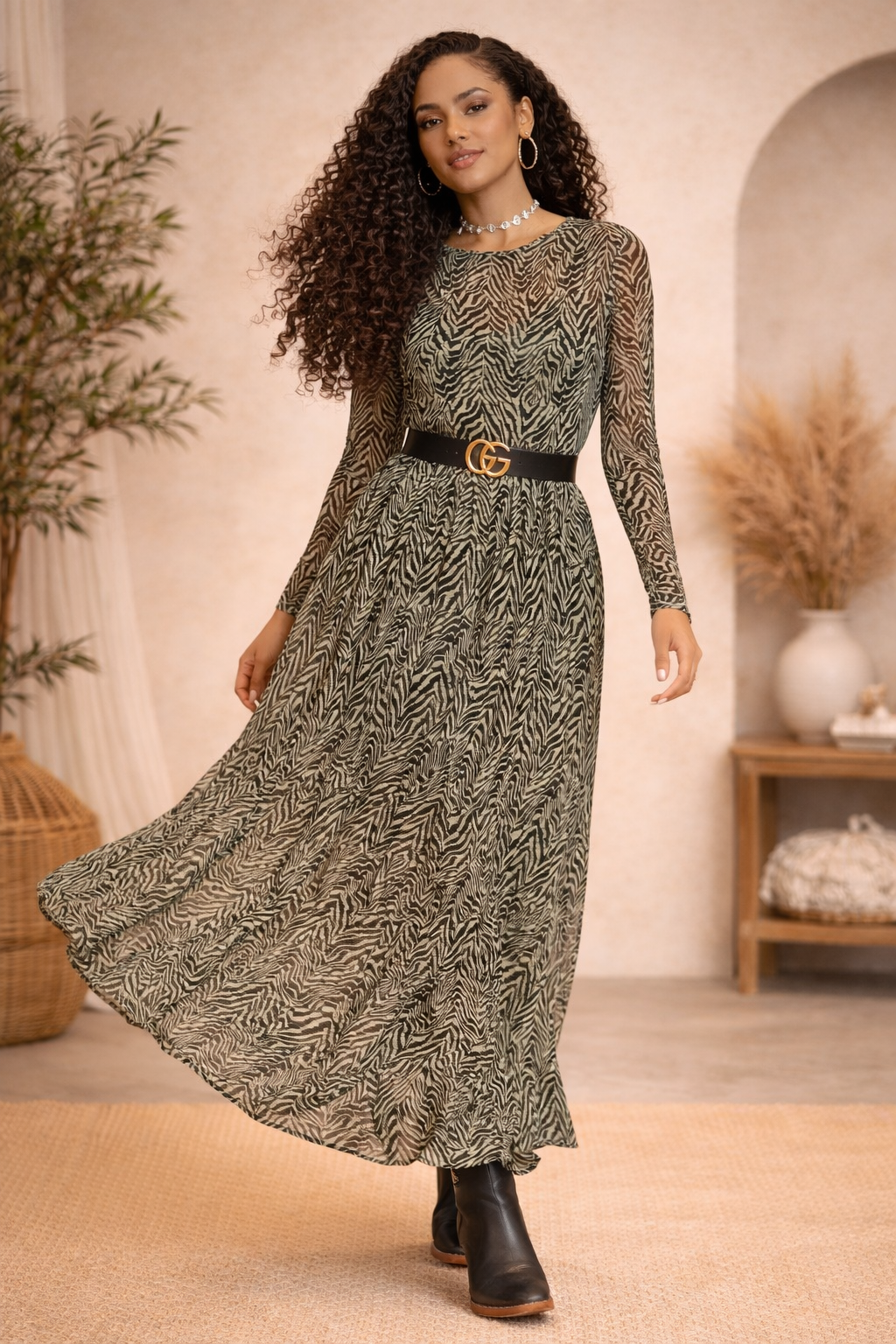 Going Wild Mesh Maxi