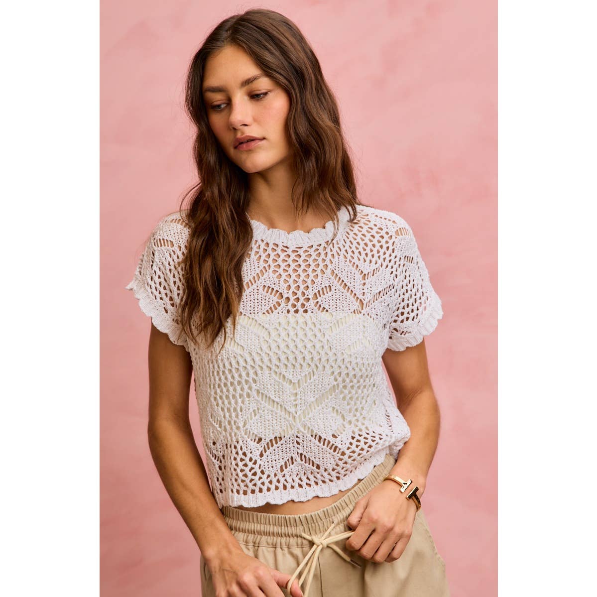 Coastal Breeze Crochet Sweater Top