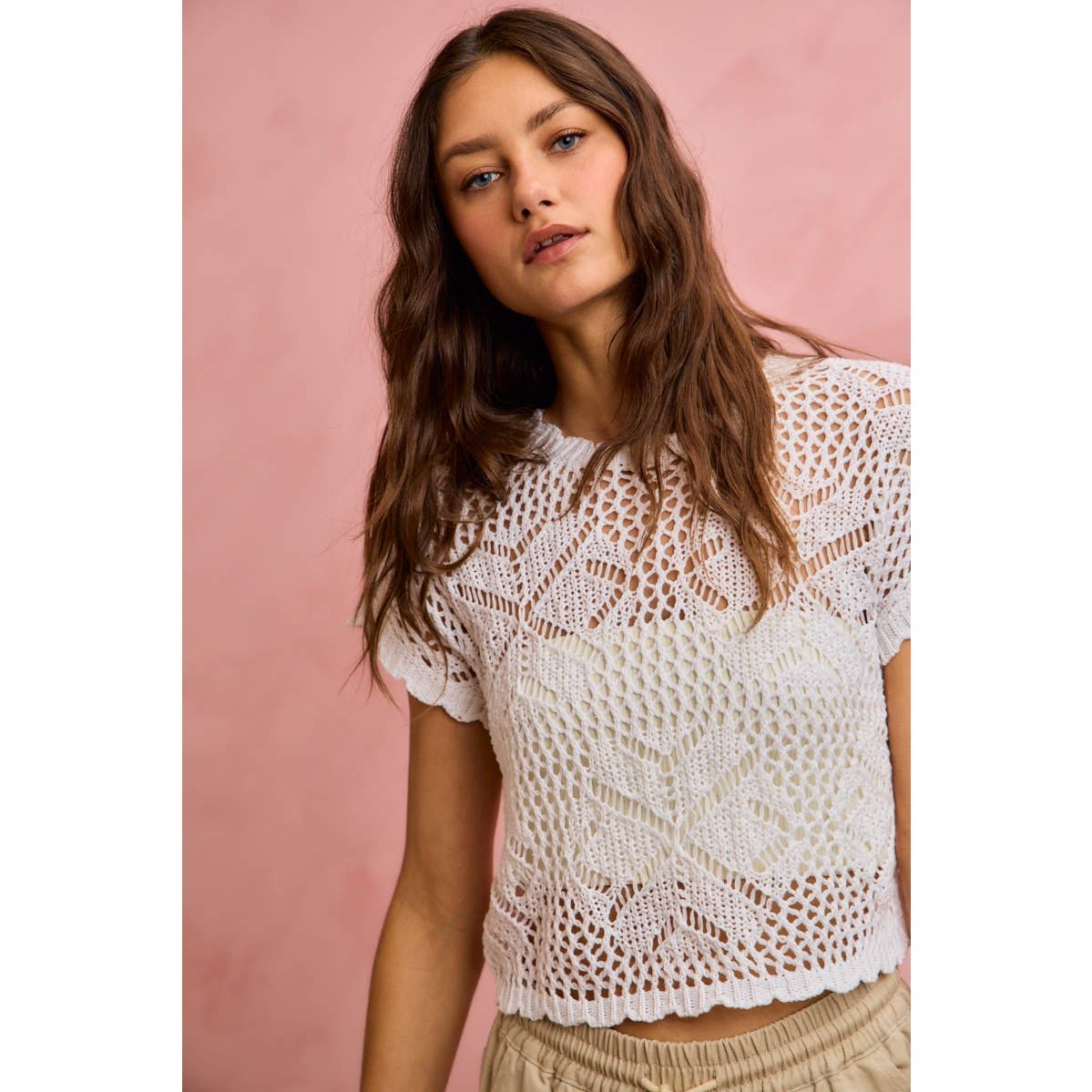 Coastal Breeze Crochet Sweater Top