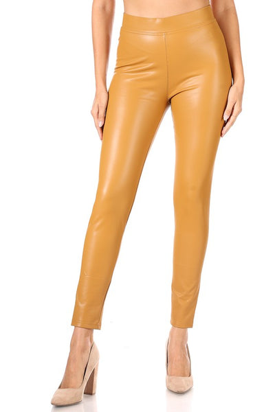 Fleece Lined Vegan Leather Legging