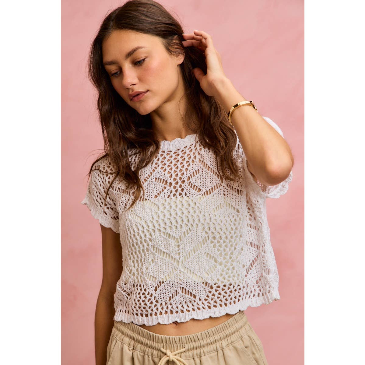 Coastal Breeze Crochet Sweater Top