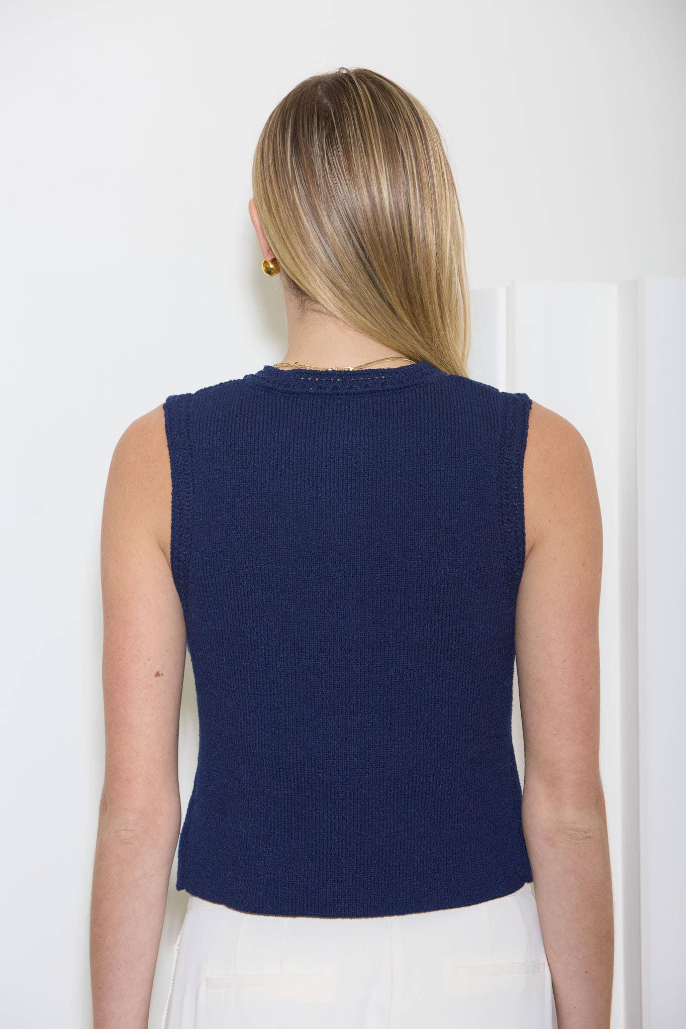 Golden Coast Knit Vest [navy]