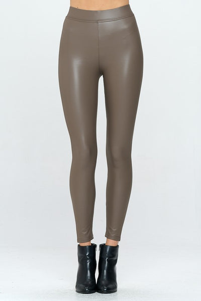 FLEECE LINED SKINNY PU LEGGING