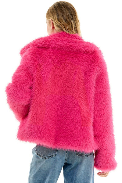 Fur Real Love Jacket [fuchsia]