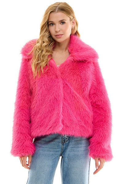 Fur Real Love Jacket [fuchsia]