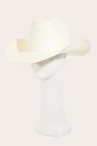 Straw Braided Cowboy Hat [white]