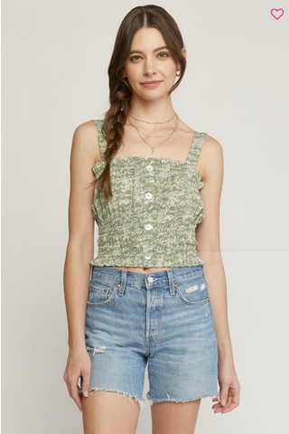 Beach Please Top [olive]
