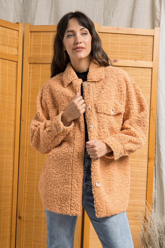 Sherpa Shacket [Apricot]