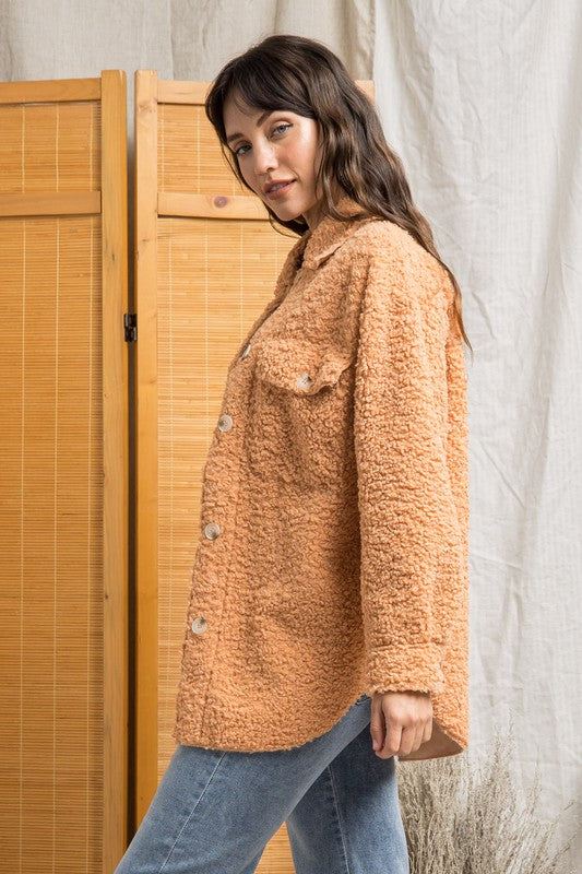 Sherpa Shacket [Apricot]