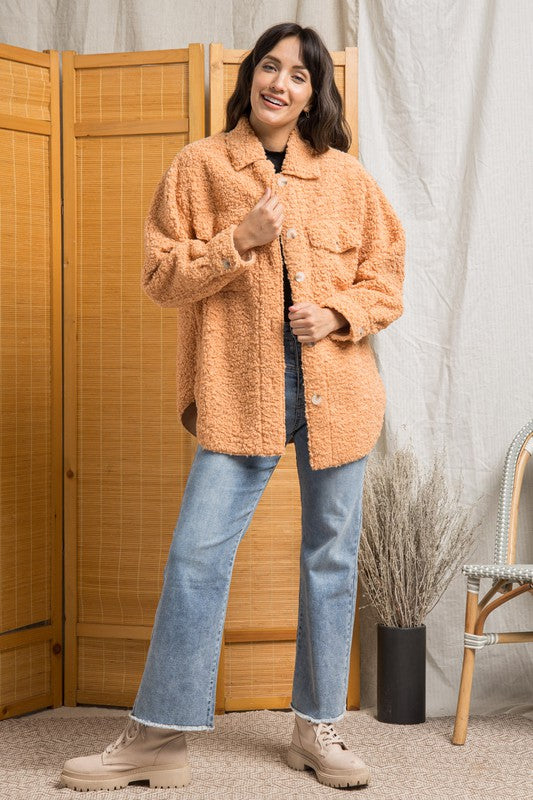 Sherpa Shacket [Apricot]